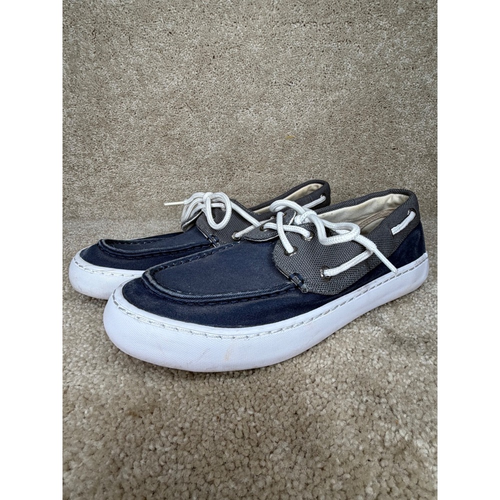Sperry Boat Shoes Mens 8 Blue Grey Excellent STS15305 Memory Foam Sneakers